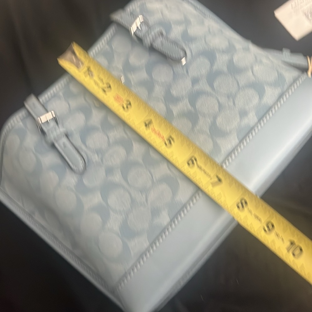 Coach Light Blue Signature Satchel - Picture 10 of 11